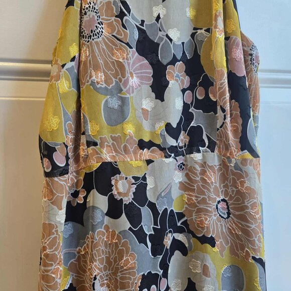 Wonderful Memories Black Floral Jacquard Tiered Midi Dress Lulus Size M - Picture 6 of 10